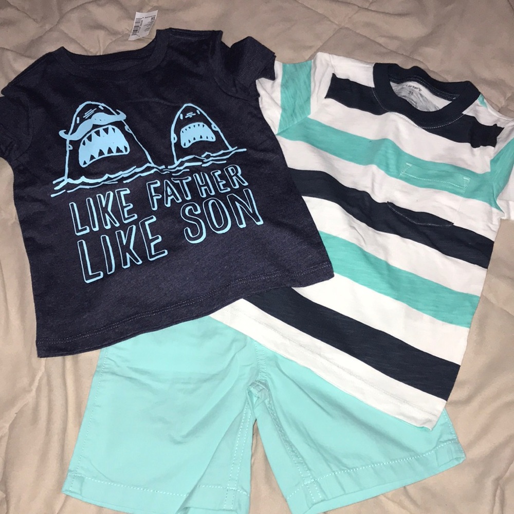 3-piece toddler boy shorts set